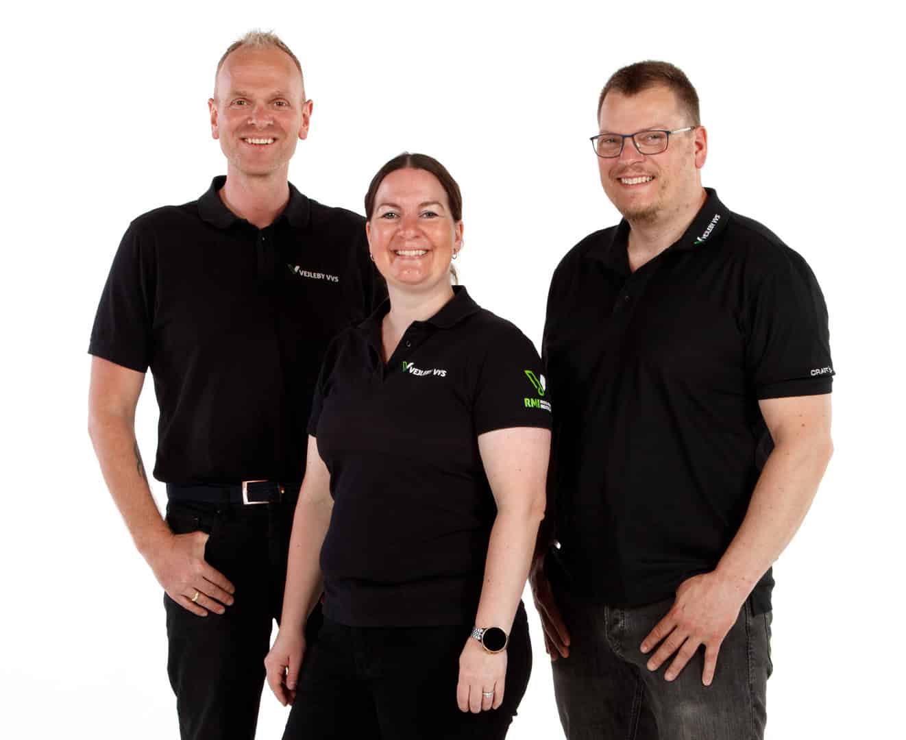 Gruppefoto af 3 medarbejdere